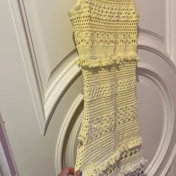 Maje Crochet Yellow Purple Dress — No Tags & Seam Rip - Picture 13 of 13